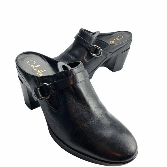 COLE HAAN Shelly D32475 Leather Buckle Mule Clogs‎ - Picture 12 of 13